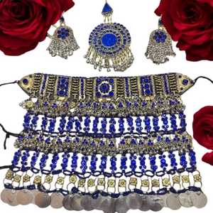 Wholesale New Design Afghan Kuchi Handmade Necklace Earrings Jewelry Sets Latest Fashion Afghan Kuchi Vintage Jewelry Sets - Product Image 1