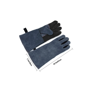 Gants de soudage en cuir fendu robustes Gants en cuir confortables pour le pouce industriel en cuir grainé - Product Image 4