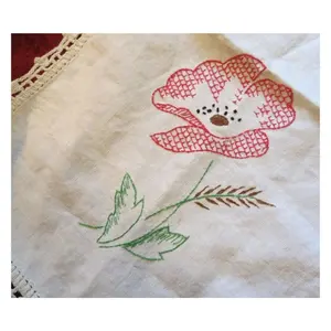 Indian Supplier Cute Hibiscus Red Color Flower Printed 100% Nature Cotton Best Quality GOTS Certified Quick Dry Flour Sack Towel