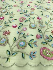 Luxury Multicolor Sequin & <b>Bead</b> Embroidered Fabric for Dresses - Product Image 5