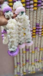 Guirnalda de flores de peonía y Mogra de 5 pies para fondo de boda, decoración Haldi, partición Nikah, arco Mandap y decoración de porche - Product Image 3