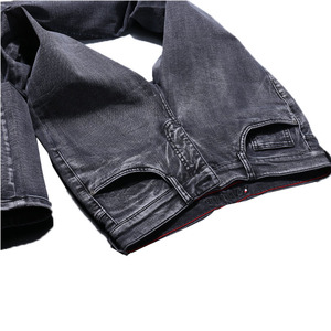 Streetwear Custom <b>Mens</b> <b>Loose</b> Black Blank <b>Trousers</b> Oversize Wide Leg Baggy Denim Pants Jeans <b>for</b> <b>Men</b> - Product Image 6