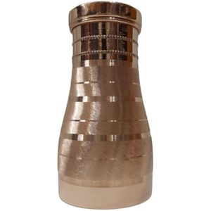 Bouteille d'eau en cuivre pur faite à la main pour la chambre à coucher magnifiquement gravée avantage ayurvédique traditionnel - Product Image 6