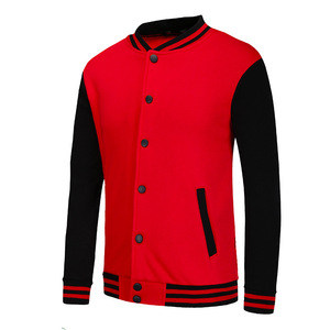 OEM Unisex Urbano Casual Abotonado Varsity Sportswear Bomber Jacket Cómodo Cuero Poliéster Algodón Diseño promocional - Product Image 3