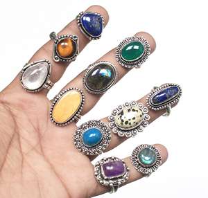 Most Selling Best Sale Brass <b>Rings</b> With Wholesale Cost Fashion Jewelry Handmade Assorted <b>Crystal</b> Boho Hippie Stone <b>Rings</b> Jewelry - Product Image 1