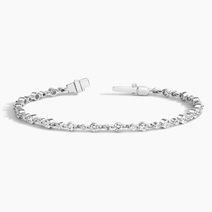 Estilo romántico 6 pulgadas Moissanite Diamond Tennis Bracelet 925 Premium Iced Silver Hip Hop Street Fashion Regalo de moda para ella - Product Image 4