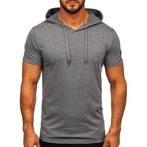 Men Hooded Pullover <b>with</b> Hood <b>T</b>-<b>Shirt</b> Short Sleeve Sports Top Leisure <b>Shirt</b> Casual Top Summer <b>Hoodie</b> Fitness - Product Image 3