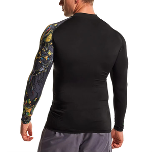 High Quality Camouflage Rash Guard Gear for BJJ MMA Jiu Jitsu Custom Sublimation Half Sleeve Rash Guard for Men - Product Image 2