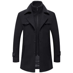 Abrigo Largo de Hombre al por Mayor, Mezcla de Lana, Elegante, Formal, Ropa de Abrigo de Invierno, Directo de Fábrica OEM, Abrigos Largos para Hombre - Product Image 5