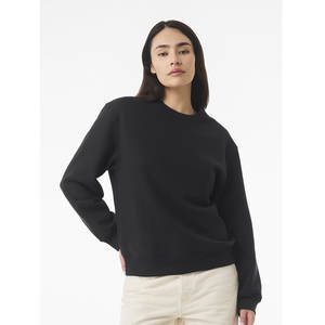 Winter Men Solid Color Fluffy Fleece <b>Black</b> Woman Pullover Hoodie Warm <b>Crew</b> <b>Neck</b> Fleece <b>Sweatshirt</b> Man - Product Image 1