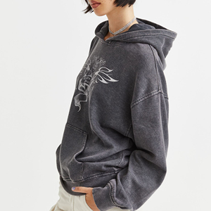 MJSI TRADING 2023 Sudadera con Capucha de Lona para Mujer, Blanca, Lisa, con Bordado Otoñal, para Gimnasio - Product Image 4