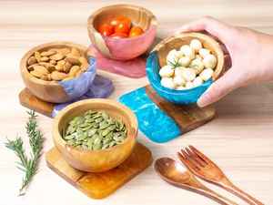 ชามไม้ผสมหรือมะม่วงทำจากเรซินแบบใหม่ชามผสมแป้งหรือผสมใหม่ทำจากไม้หรูหราใช้ในห้องครัวโรงแรมบ้านร้านอาหารอุปกรณ์ครัว - Product Image 6