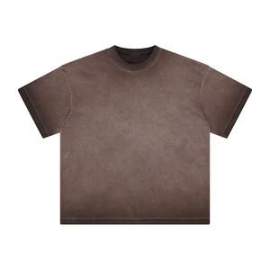 Nuevo diseño profesional lavado ácido camiseta venta al por mayor 100% algodón Jersey cómodo tamaño Boxy camiseta en blanco liso a buen precio - Product Image 2