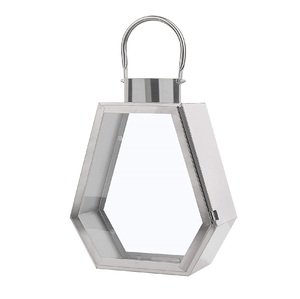 Porte-bougie artisanal de designer à succès, en acier inoxydable et lanterne en métal fantaisie pour la maison, nouveauté en verre - Product Image 1