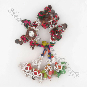 Colmillos de borlas de algodón, Banjara, Vintage, hecho a mano - Product Image 5