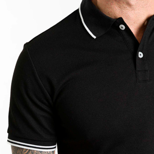 Nueva Camiseta de Moda para Hombre, Tejida, 100% Algodón, Manga Corta, Cierre de Botones, Color Sólido, Informal, Envío Directo desde BD - Product Image 4