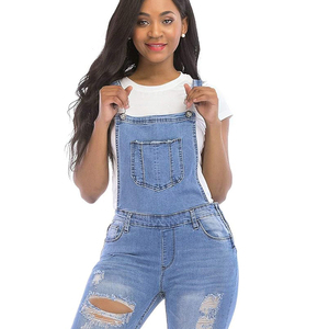 Mono de Mezclilla sin Costuras para Mujer, Estilo Coreano de Moda 2025, Enterizo, Bordado, Informal, para Ejercicio, Yoga, Gimnasio, Servicio OEM - Product Image 5