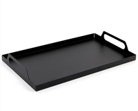 Plateau de service rectangulaire en fer noir fait main de haute qualité VISHAL HANDICRAFT, design personnalisable, vaisselle décorative pour la maison