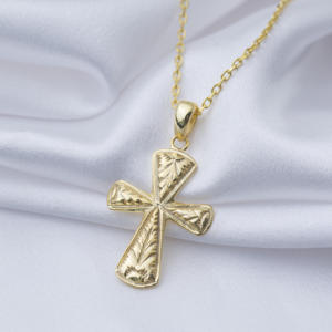 Collar con Colgante de Cruz, Joyería Religiosa Cristiana Latina, Venta al por Mayor, Hecho a Mano en Turquía, Plata de Ley 925, Regalo de Boda - Product Image 3