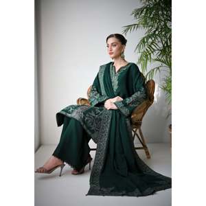 ชุดเสื้อปักผ้าบาติกผ้าชีฟองพร้อมกางเกงขายาว - Product Image 3