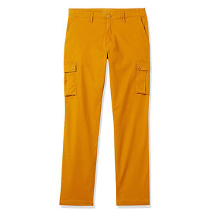 Pantalones Cargo Rectos de Lana para Hombre 2025, Pantalones Formales de Corte Regular, Cintura Media, Lavado Medio, Transpirables, Cierre con Cordón, Verano - Product Image 1