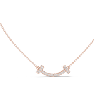 Collar de barra con diamante cultivado en laboratorio de 0.38 CT, VVS-VS EF, corte brillante redondo, engaste pavé, oro de 18K/14K (rosa, amarillo, blanco), joyería fina - Product Image 1