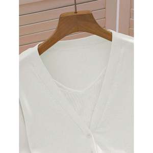 Women's Long Winter Print V-Neck Button-Front <b>Cardigan</b> - Product Image 4