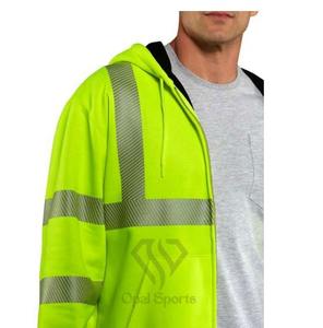 Chaqueta de trabajo de invierno de alta visibilidad para hombre con características de seguridad ajustables de alta visibilidad, chaqueta con cintas reflectantes de seguridad transpirable - Product Image 5