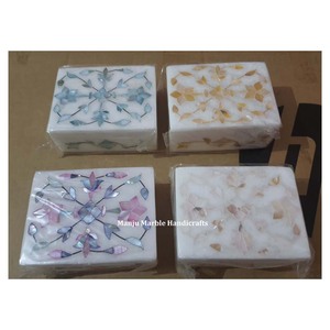 Mới được rất đắt tiền hiện đại chất lượng trông màu xanh lá cây lau bằng đá cẩm thạch Inlay hộp với vỏ biển hoa nghệ thuật sử dụng cho đồ trang sức quà tặng đóng gói - Product Image 3