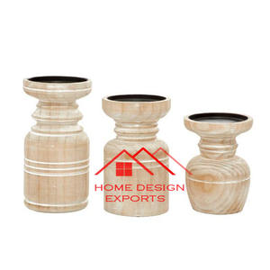 Bougeoir en bois personnaliser Design décor de table vente chaude bougeoir pour la maison hôtel salon décor utiliser meilleur vendeur - Product Image 1