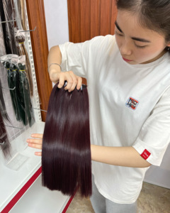 Trame de cheveux humains lisses, couleur Blonde, cheveux Remy vierges, vente en gros de Shinhair, vietnam - Product Image 3