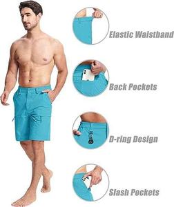 Shorts cargo mi-longs en coton pour hommes, vente en gros, best-seller, multi-poches, décontractés, fermeture éclair, service OEM, uni - Product Image 4
