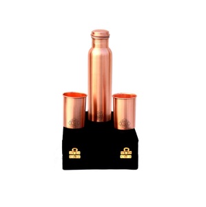 New Arrival 1L Pure <b>Copper</b> water <b>bottles</b> with tumbler Style Water <b>Bottle</b> Set With Cap Low Price Metal Material <b>Drinking</b> Storing - Product Image 1
