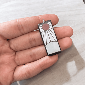 จี้ทรงกลมลายพอร์ซเลนเย็นหรูหราของทันจิโร่ อุปกรณ์ทำเครื่องประดับ ไม่มีสายคล้อง ไม่มีเครื่องมือ - Product Image 1