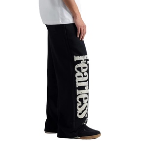 BEEJEES GROUP Wholesale Bulk Manufacturing 250gsm Cotton Casual Mid Waist Heavyweight Wide Leg <b>Drawstring</b> Dark Sweatpants Men - Product Image 2