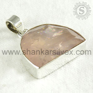 2024เครื่องประดับแฟชั่นใหม่จี้หินควอตซ์รูปกุหลาบ925เงินสเตอร์ลิงสำหรับผู้หญิงสร้อยคอจี้เงินเครื่องประดับผู้ผลิต - Product Image 3