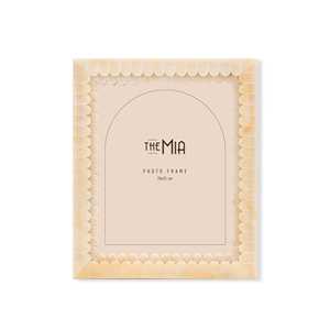 25x30 cm Wavy <b>Glass</b> <b>Photo</b> <b>Frame</b> in Yellow Elegant Home Decor Accessory - Product Image 1