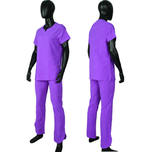 Tenues d'infirmière Blaze Fight Wear, ensembles de blouses d'hôpital à manches courtes, col montant, tissu sergé, unisexe, pour usage quotidien - Product Image 2