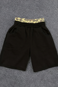 Nuevo Diseño, Estampado Personalizado, Cristales de Imitación, 100% Algodón, Lona Sólida Transpirable, Pantalones Cortos Holgados Vintage con Doble Cintura Alta - Product Image 6