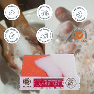 Savon en barre de 80g à la rose impériale, marque privée OEM, soin floral de luxe, nettoyant pour le corps et le visage, peau lisse, élégant - Product Image 3
