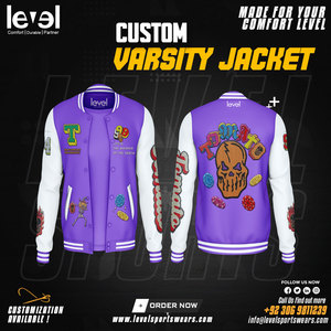 Chaqueta universitaria gruesa de satén personalizada para hombre, ropa de calle bordada, chaqueta universitaria informal de béisbol Vintage de talla grande para hombre - Product Image 4