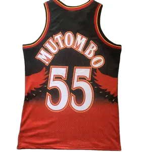 Camisa masculina de basquete com nome personalizado da equipe e logotipo