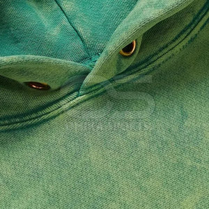 Sweat à capuche élégant en coton mélangé avec lavage à l'acide pour hommes, tissu lourd, motif teint vintage pour la mode décontractée moderne - Product Image 5