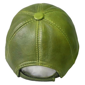 Vente en gros Mode personnalisée Casquette de baseball pour homme en cuir véritable avec logo personnalisé - Product Image 5