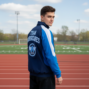 Veste bomber unisexe vintage imperméable coupe-vent à capuche épaisse pour l'hiver, football - Product Image 3