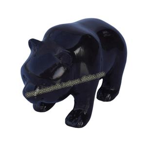 Statue d'ours en métal simple et créative Sculpture d'ours figurine d'armoire de salon décorations pour la maison ornements cadeaux - Product Image 4