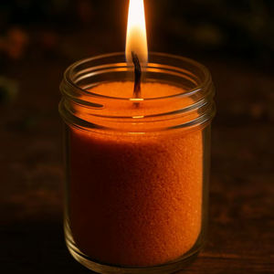 Bougie en cire de sable d'orange granulée dans des pots en verre, décorations parfumées pour la maison, mariage, anniversaire, récipients uniques, fournisseur en gros, meilleur choix - Product Image 1