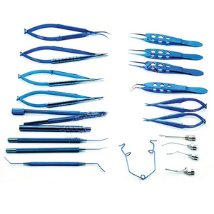 Juego de instrumentos quirúrgicos oftálmicos manuales de acero inoxidable de 21 piezas Kit de cataratas de incisión de titanio Estándar de seguridad-MOL - Product Image 2