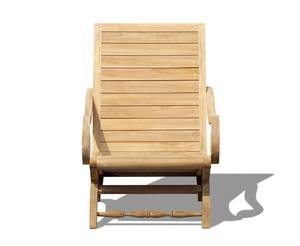 Chaise de jardin en teck de haute qualité, chaise à bascule avec finition soignée - Product Image 1