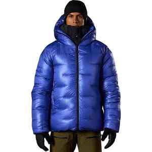 Chaqueta de Plumón para Hombre, Estilo Libre, para Invierno, de Alta Calidad, Cálida, con Acabado Brillante, Cuello Alto, Logotipo Frontal y Patrón de Letras - Product Image 3